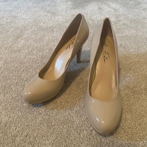 Marc Fisher Tan Patent Leather Heels